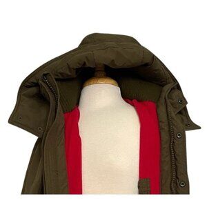 Abercrombie Fitch Parka Green Coat Womens S Fleece.Lined Snowboard Winter Cozy